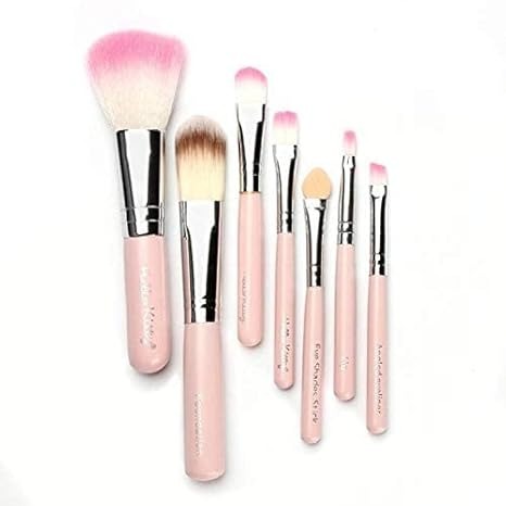 07-Pcs Pink Kitty Style Makeup Brush Set – Complete Kit for Pros & Beginners