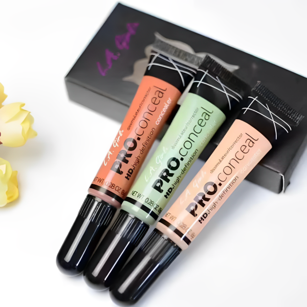 LA Girl HD Pro Concealer Pack of 3 – Best Quality Full Coverage Concealer for Dark Circles & Blemishes